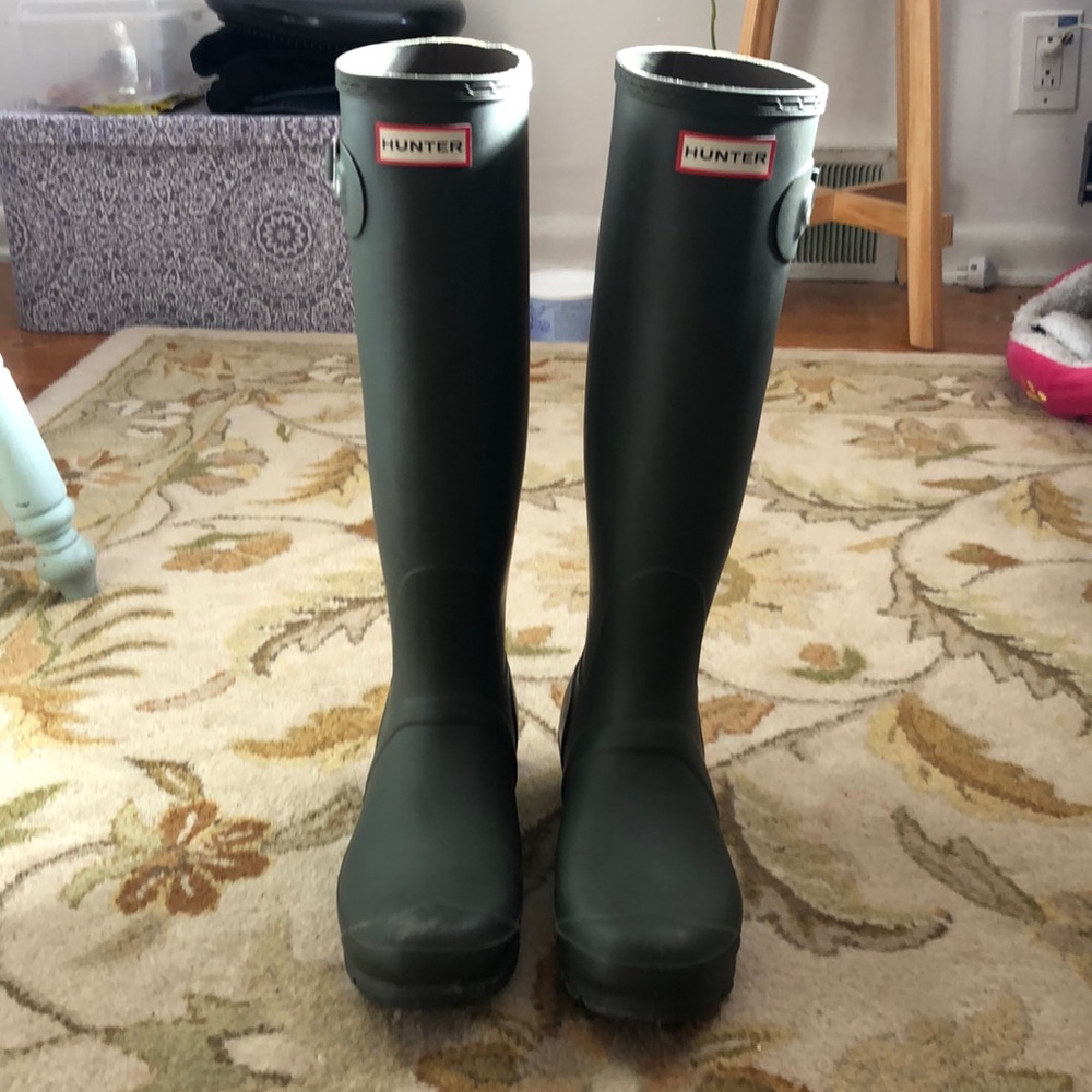Hunter Original Tall Rain Boots: Hunter Green
